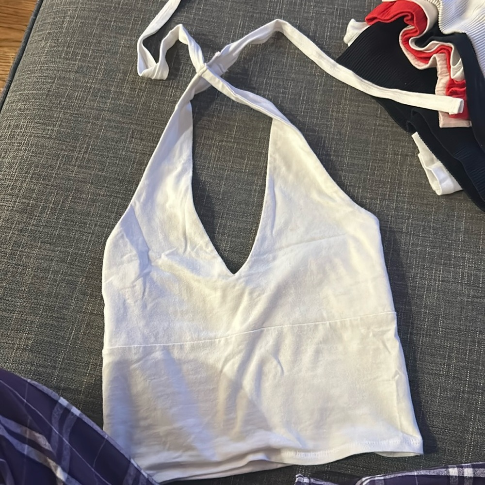 White halter top